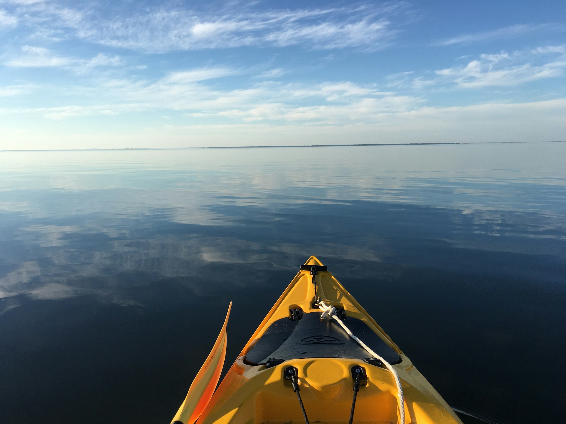 Kayaker paddling Tomales Bay near Dillon Beach