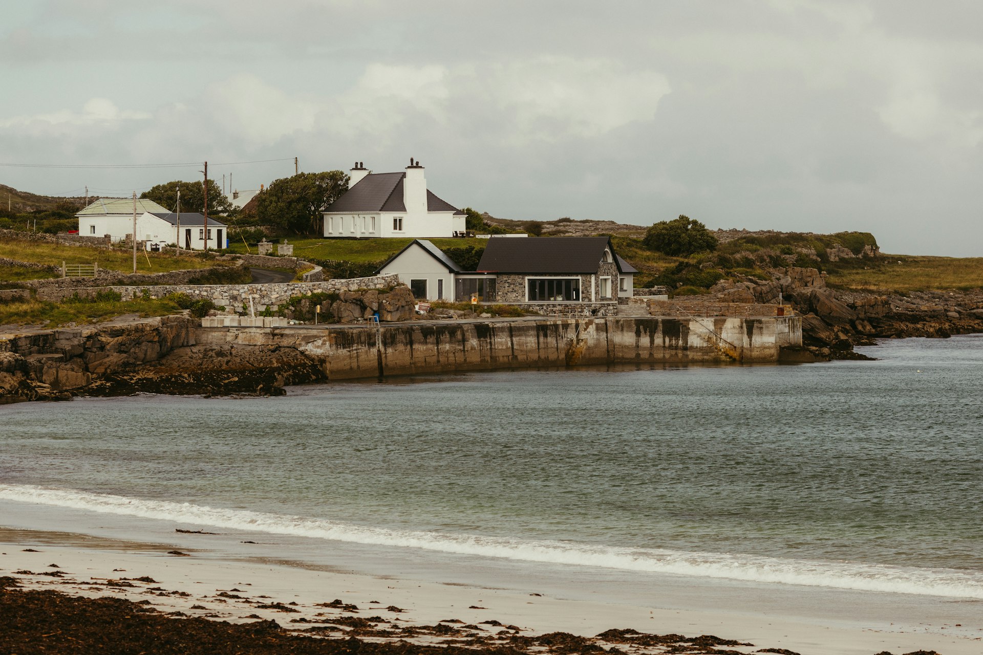 Aerial view of Dillon Beach and Tomales Bay